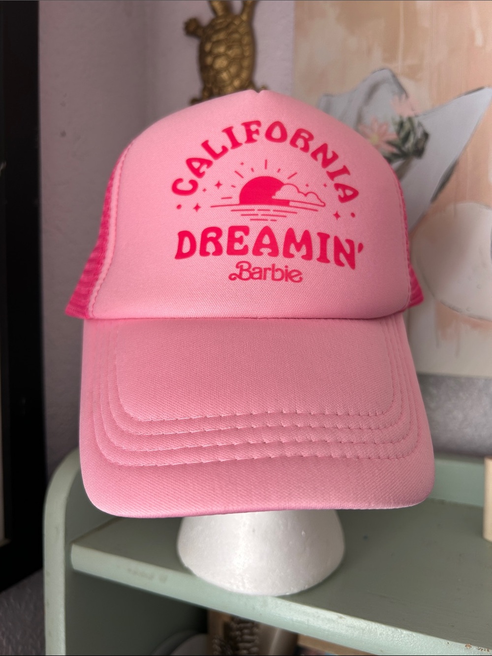 Barbie California Dreamin' Pink Trucker Hat